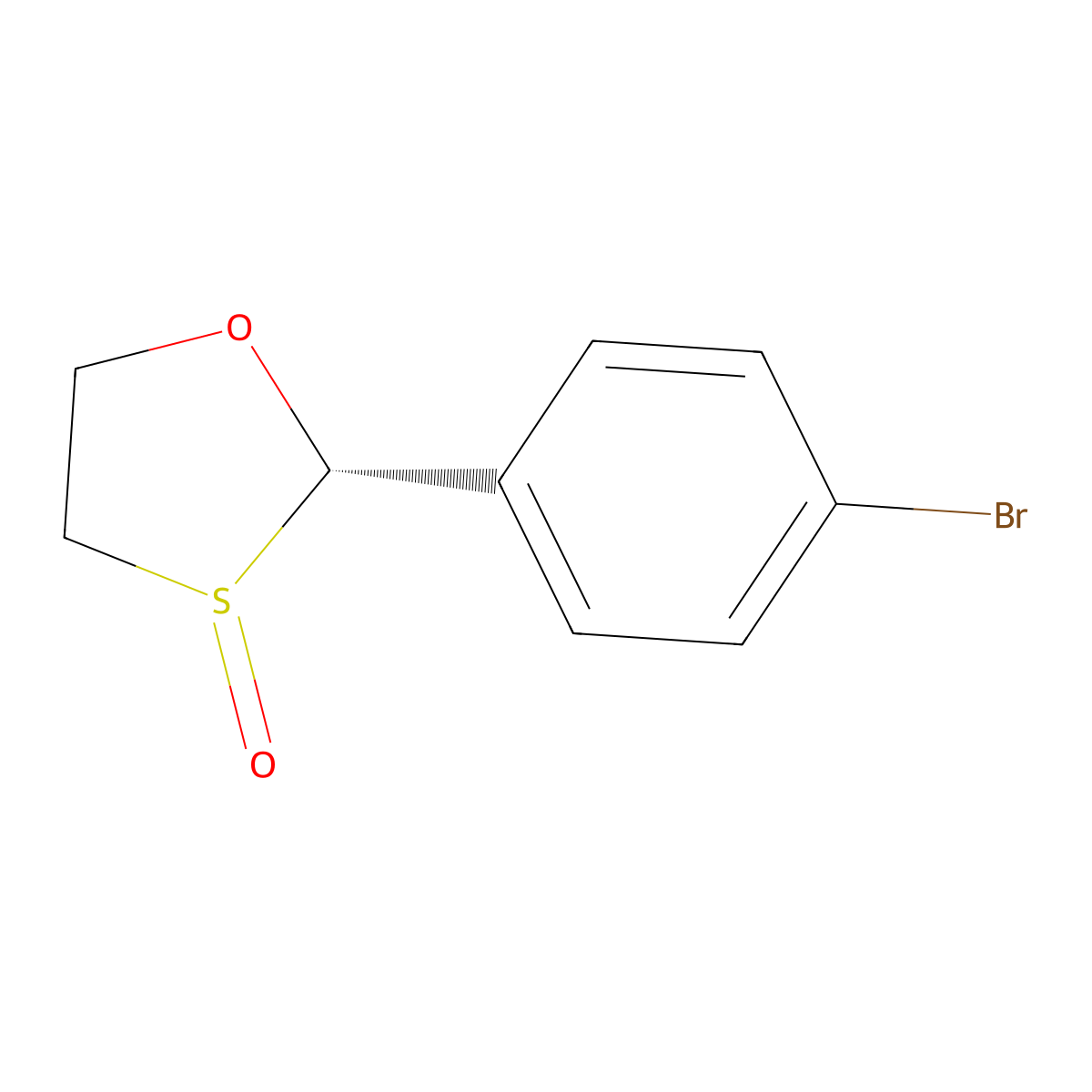 (2S)-2-(4-bromophenyl)-1,3-oxathiolane 3-oxide molecular structure, CAS 149494-78-0