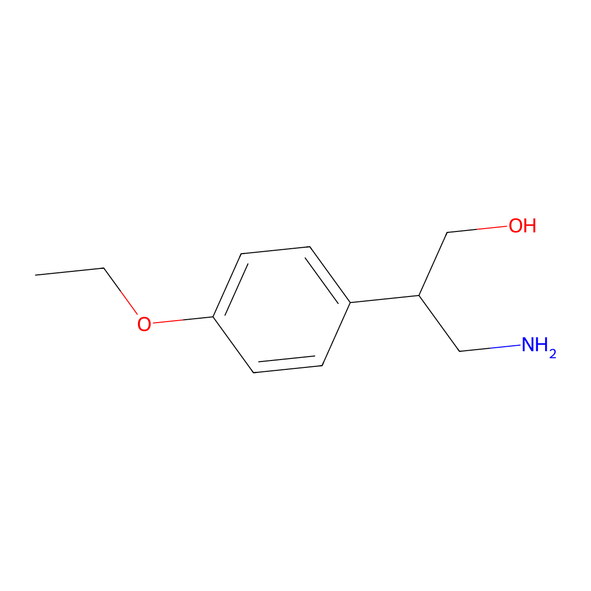 3-Amino-2-(4-ethoxyphenyl)propan-1-ol molecular structure, CAS 1494963-24-4
