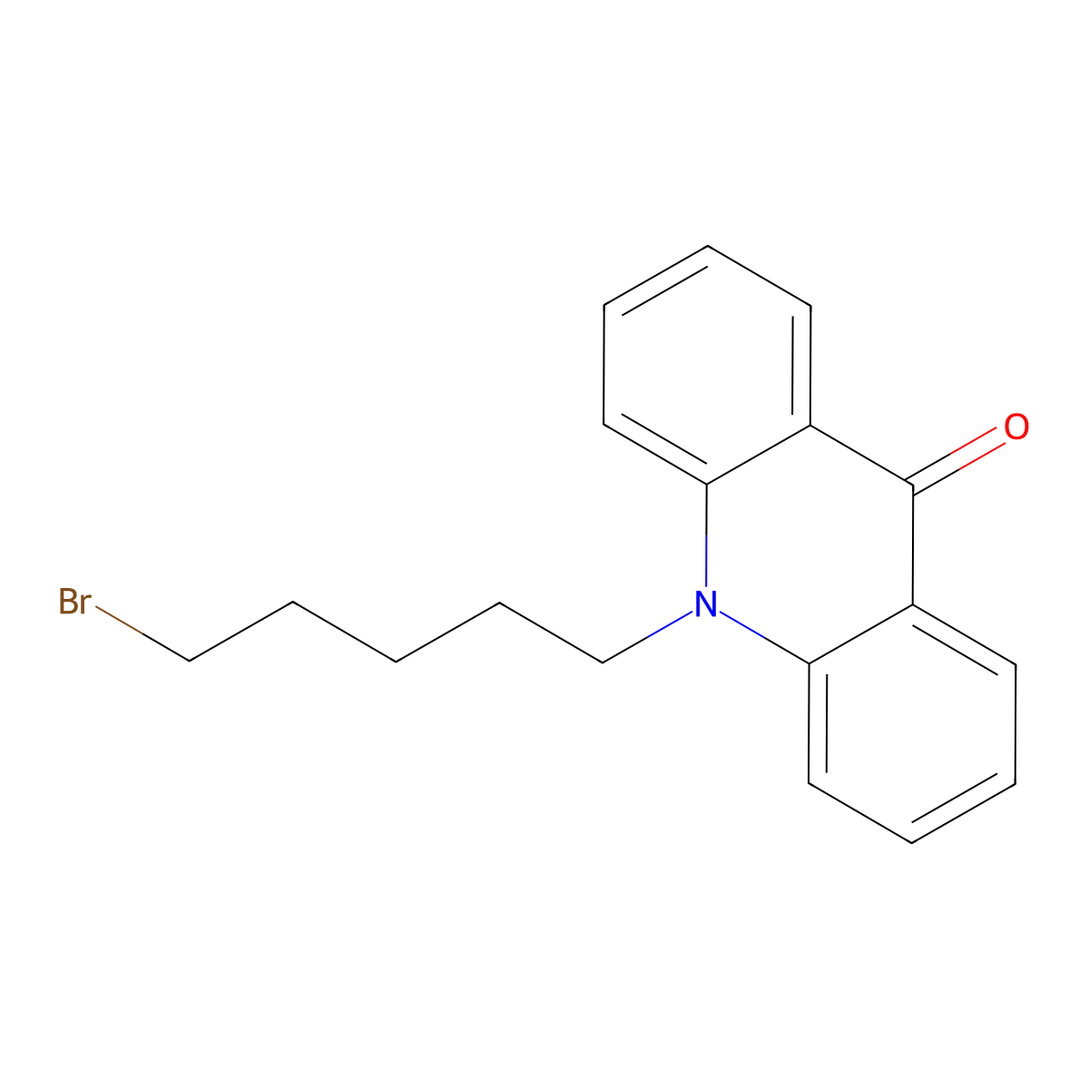 10-(5-Bromopentyl)-9,10-dihydroacridin-9-one molecular structure, CAS 1494969-48-0