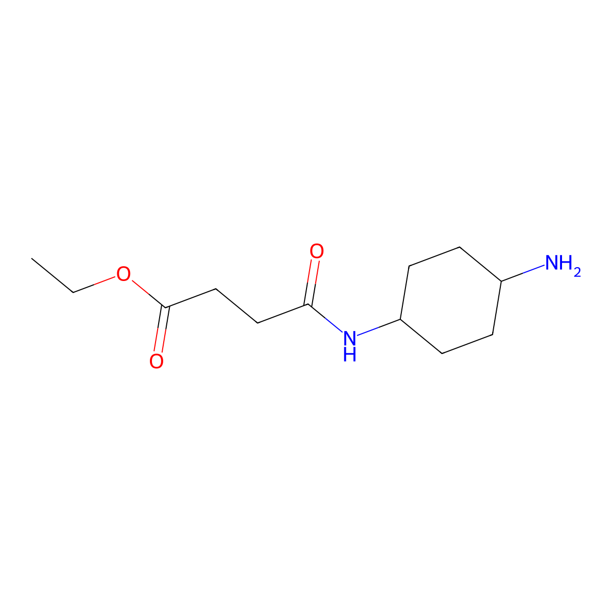 Ethyl 3-[(4-aminocyclohexyl)carbamoyl]propanoate molecular structure, CAS 1494975-73-3