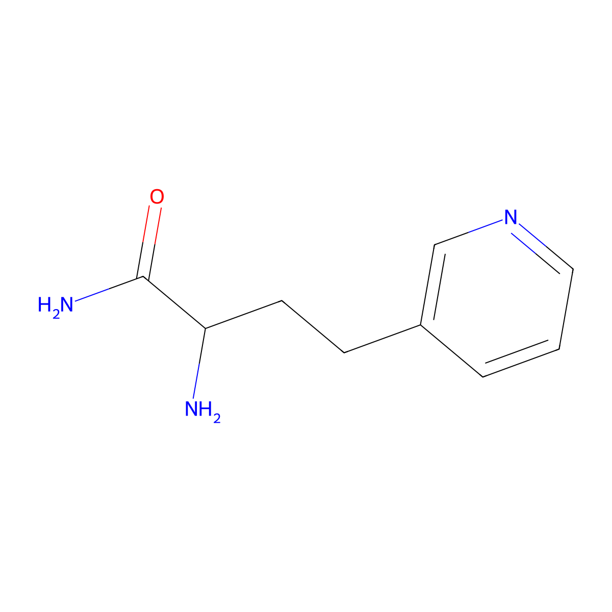 2-Amino-4-(pyridin-3-yl)butanamide molecular structure, CAS 1494984-44-9