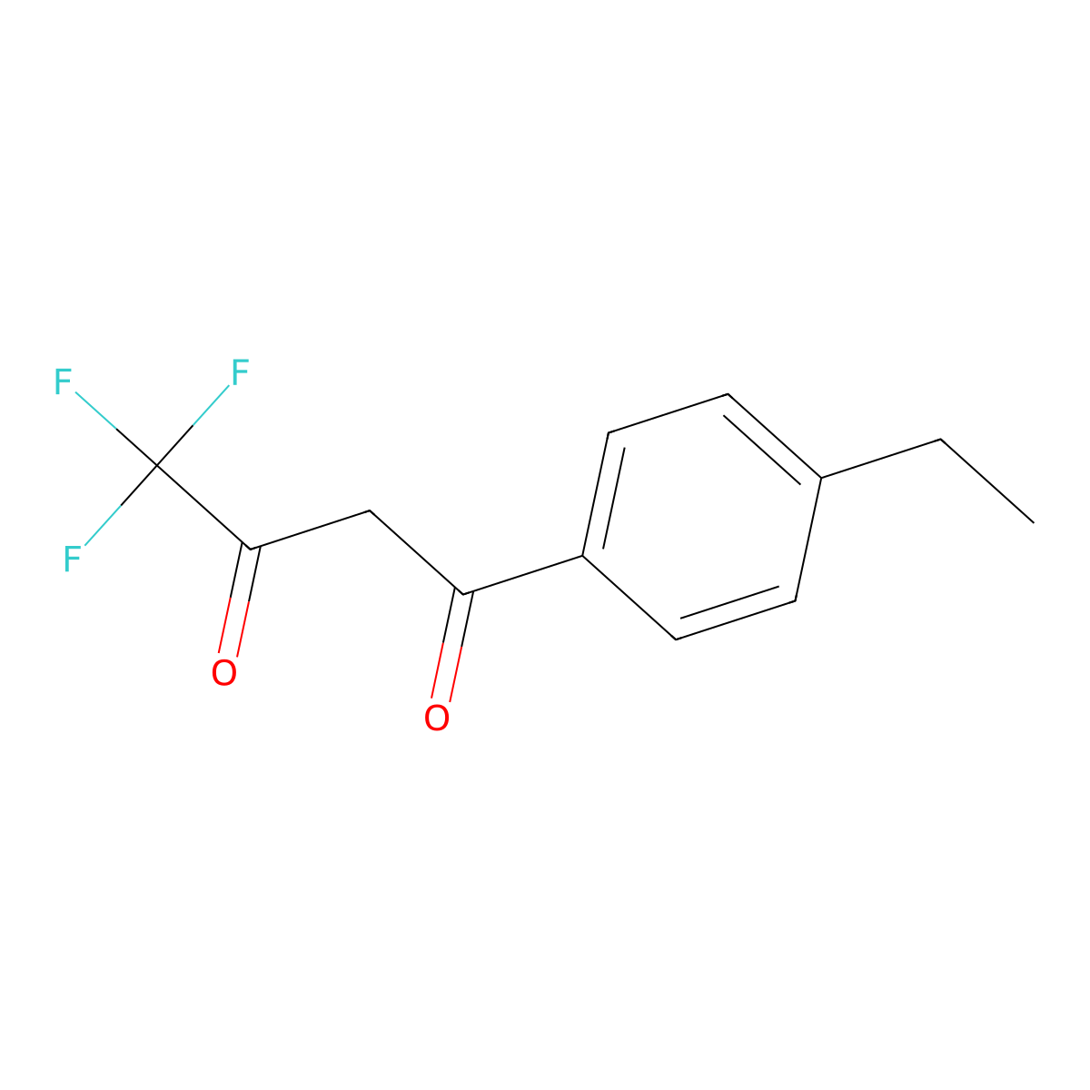 1-(4-Ethylphenyl)-4,4,4-trifluorobutane-1,3-dione molecular structure, CAS 1495-03-0
