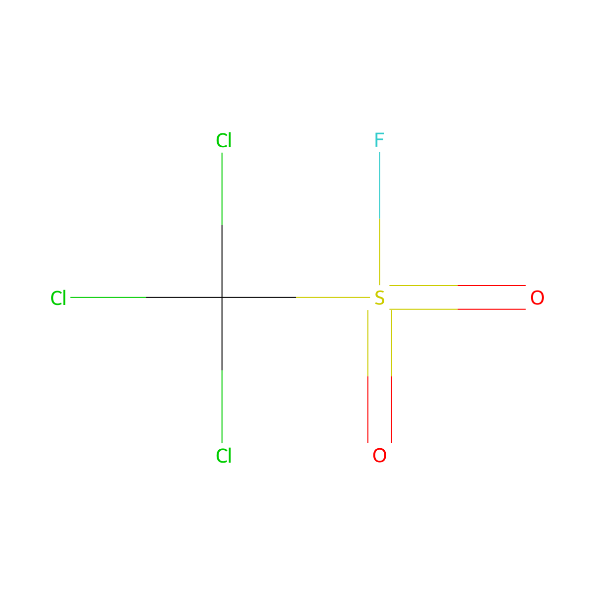 Trichloromethanesulfonyl fluoride molecular structure, CAS 1495-34-7