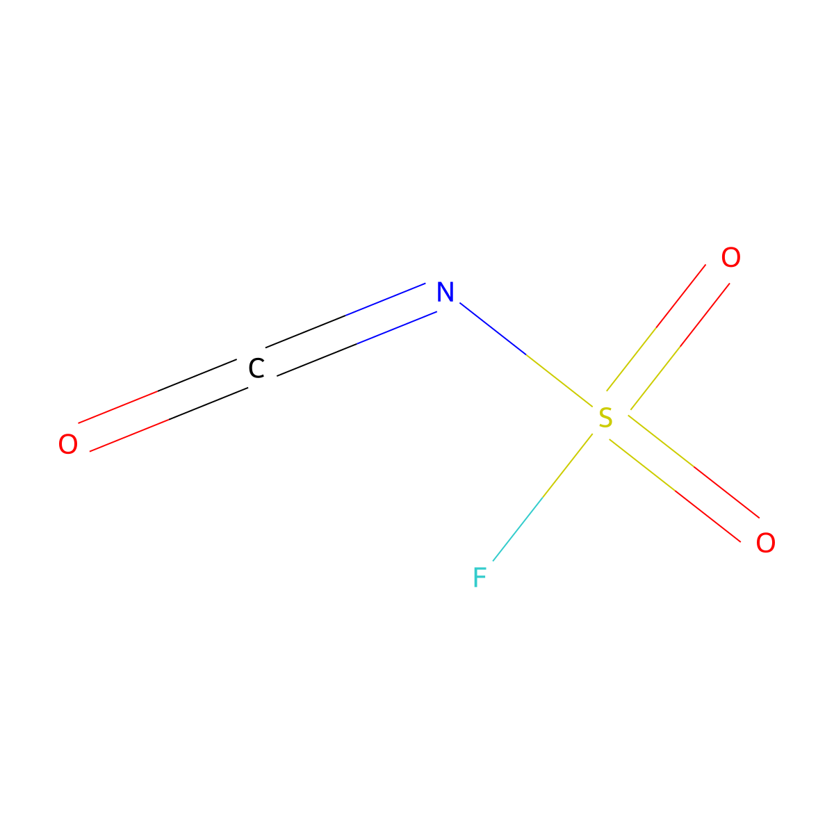 Fluorosulfonyl isocyanate molecular structure, CAS 1495-51-8