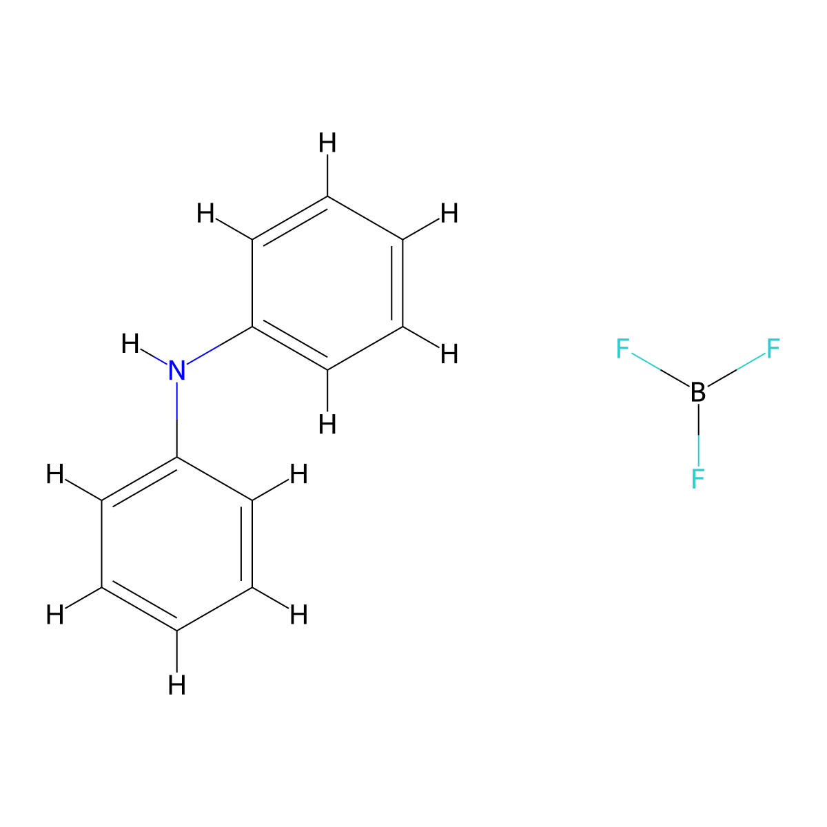 Boron, trifluoro(N-phenylbenzenamine)-, (T-4)- molecular structure, CAS 1495-72-3