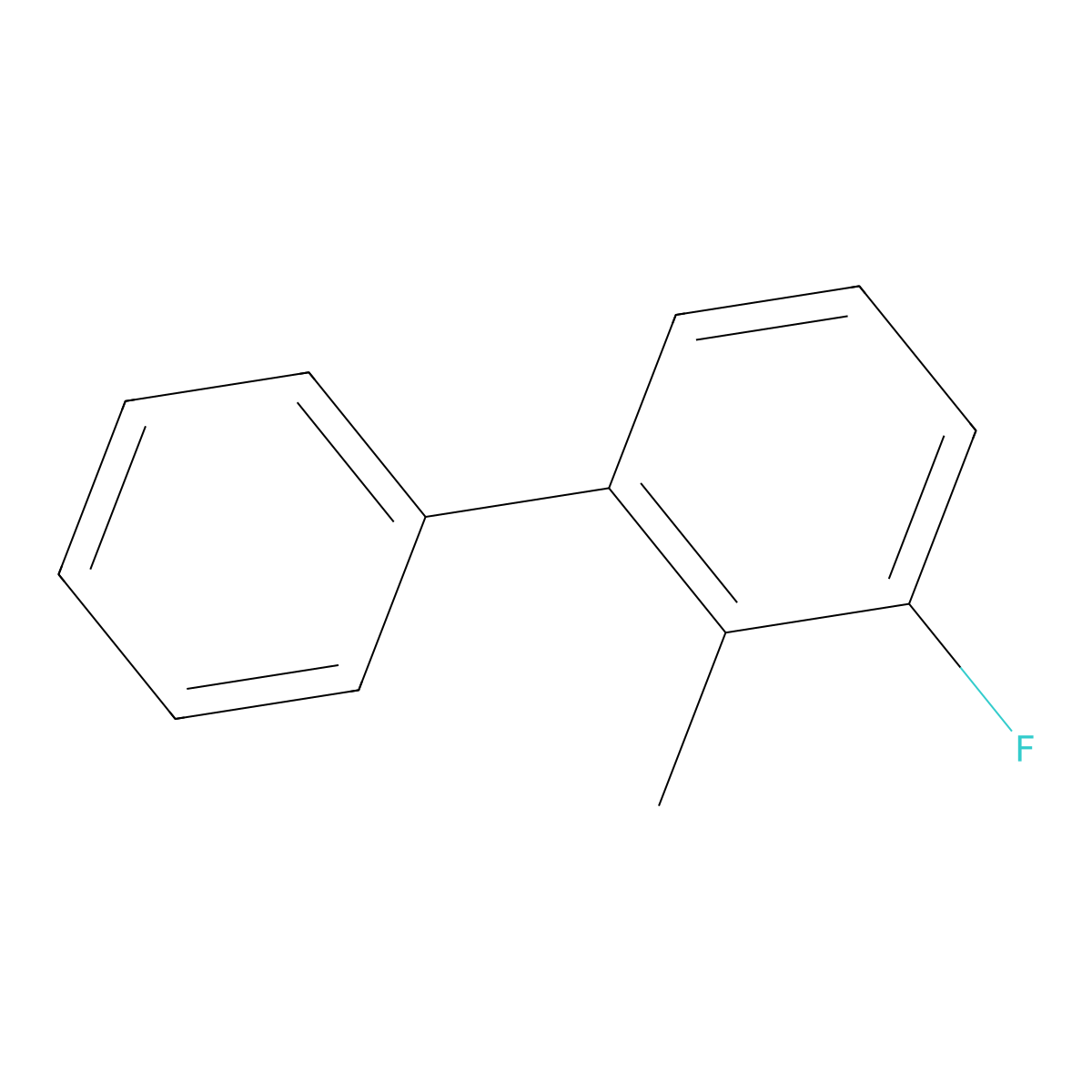 3-Fluoro-2-methylbiphenyl molecular structure, CAS 1495-99-4