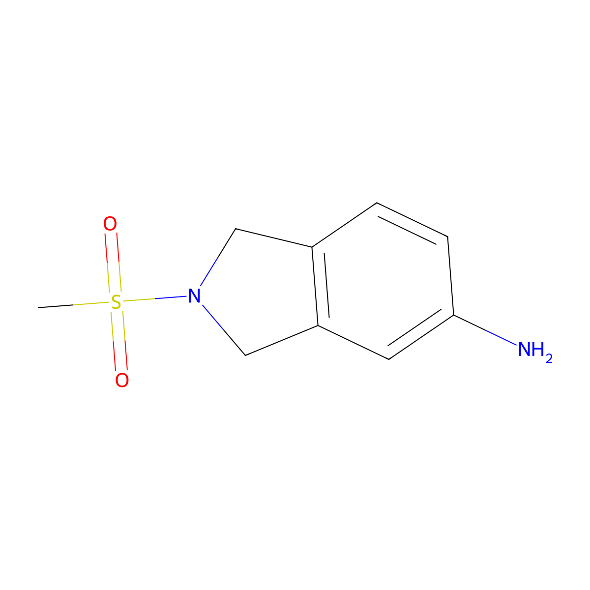 2-(Methylsulfonyl)isoindolin-5-amine molecular structure, CAS 1495007-82-3