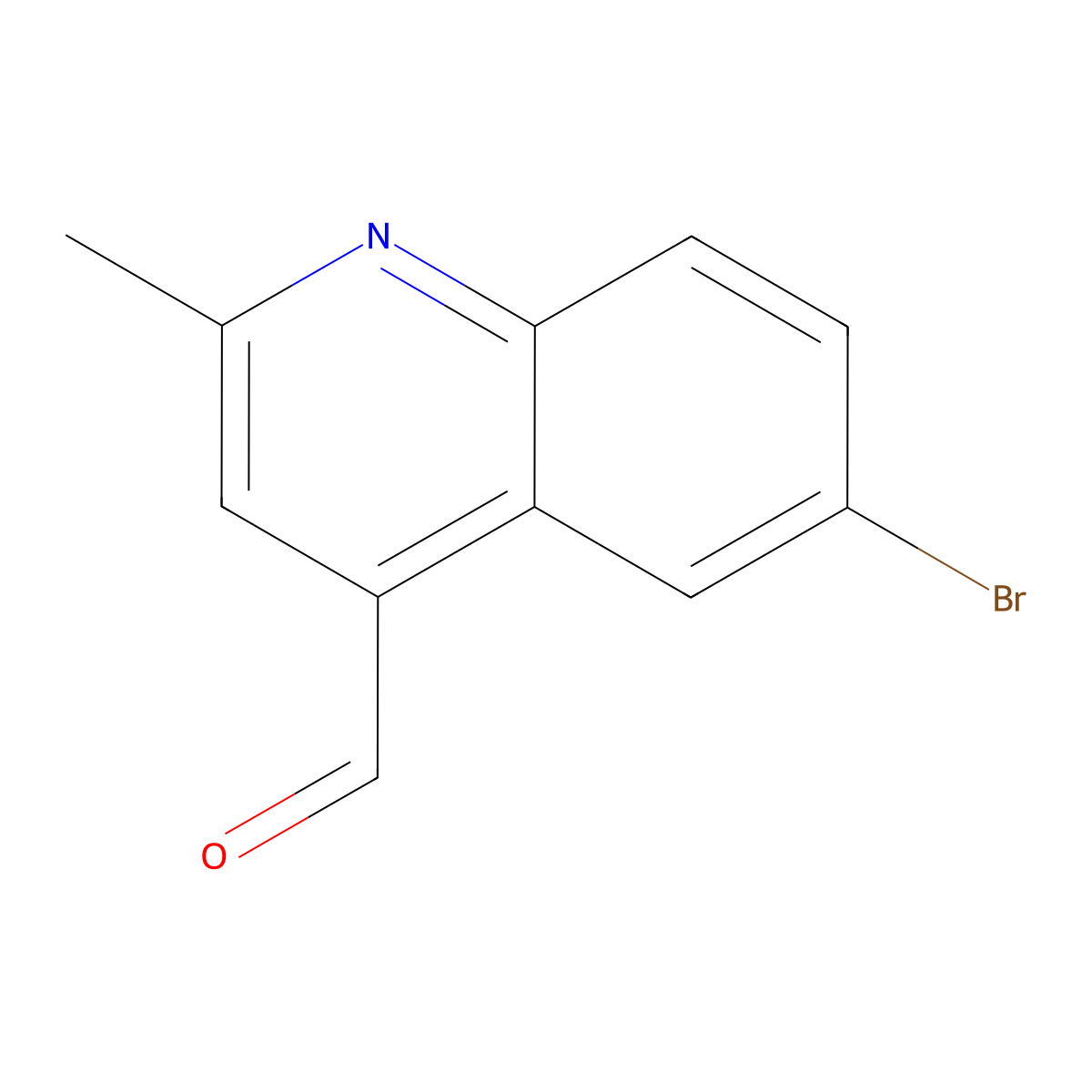 6-Bromo-2-methylquinoline-4-carbaldehyde molecular structure, CAS 1495024-44-6