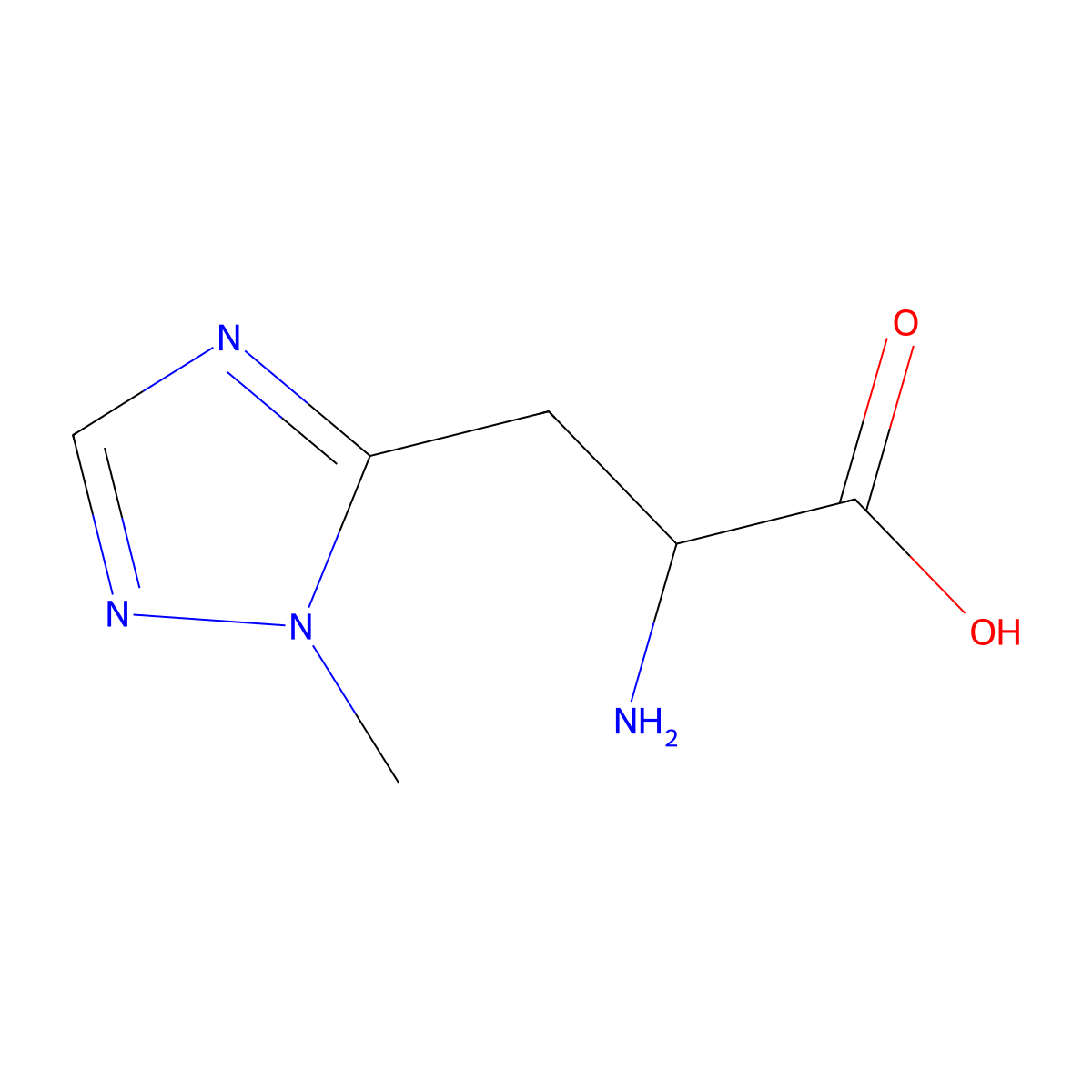 2-amino-3-(1-methyl-1H-1,2,4-triazol-5-yl)propanoic acid molecular structure, CAS 1495042-48-2