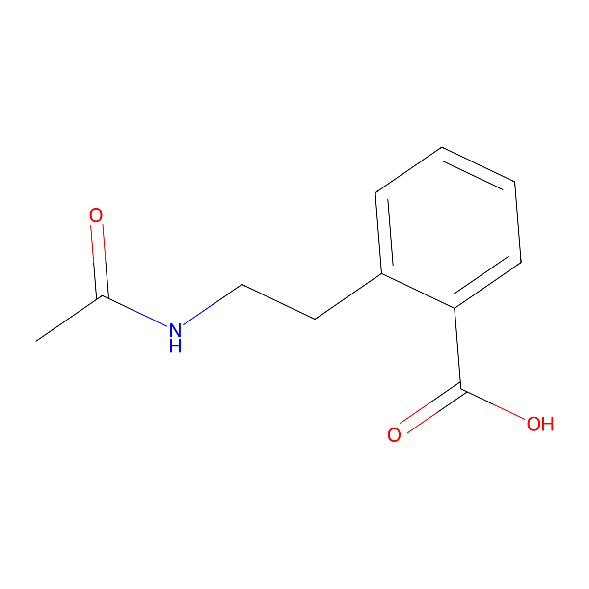 2-(2-Acetamidoethyl)benzoic acid molecular structure, CAS 1495045-04-9