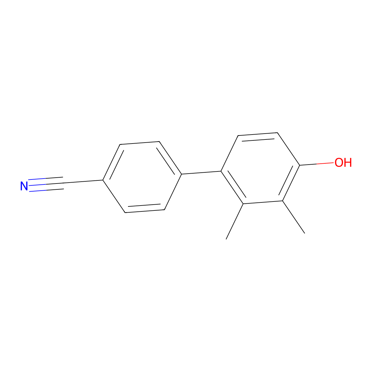 4'-Hydroxy-2',3'-dimethyl[1,1'-biphenyl]-4-carbonitrile molecular structure, CAS 149505-49-7