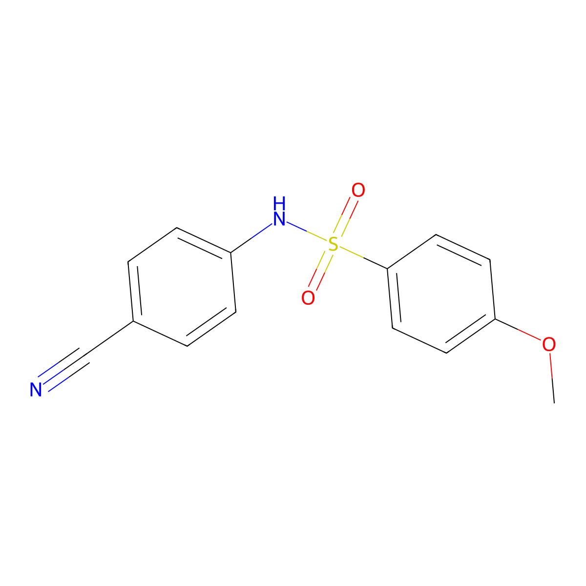 N-(4-cyanophenyl)-4-methoxybenzenesulfonamide molecular structure, CAS 149505-66-8