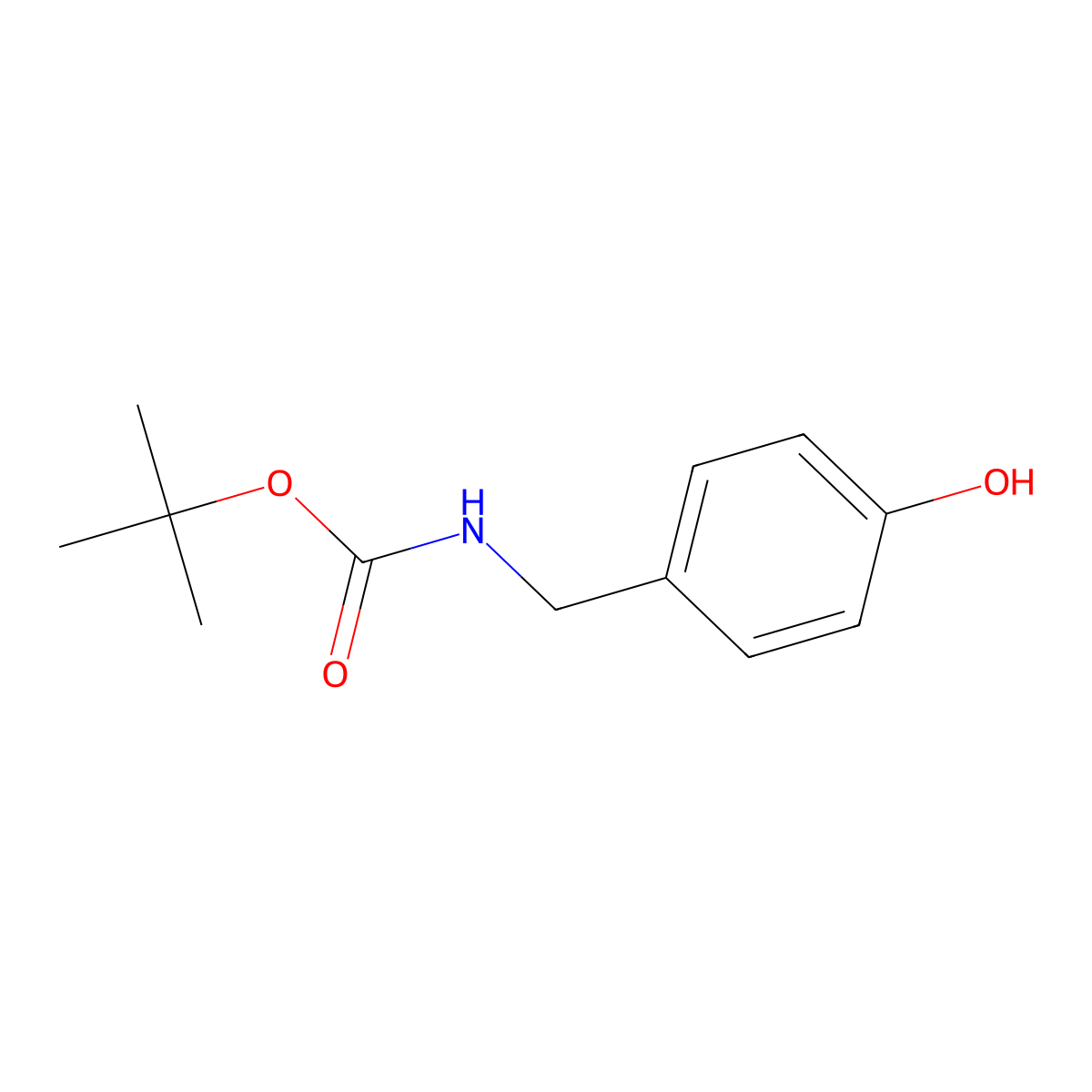 tert-Butyl 4-hydroxybenzylcarbamate molecular structure, CAS 149505-94-2
