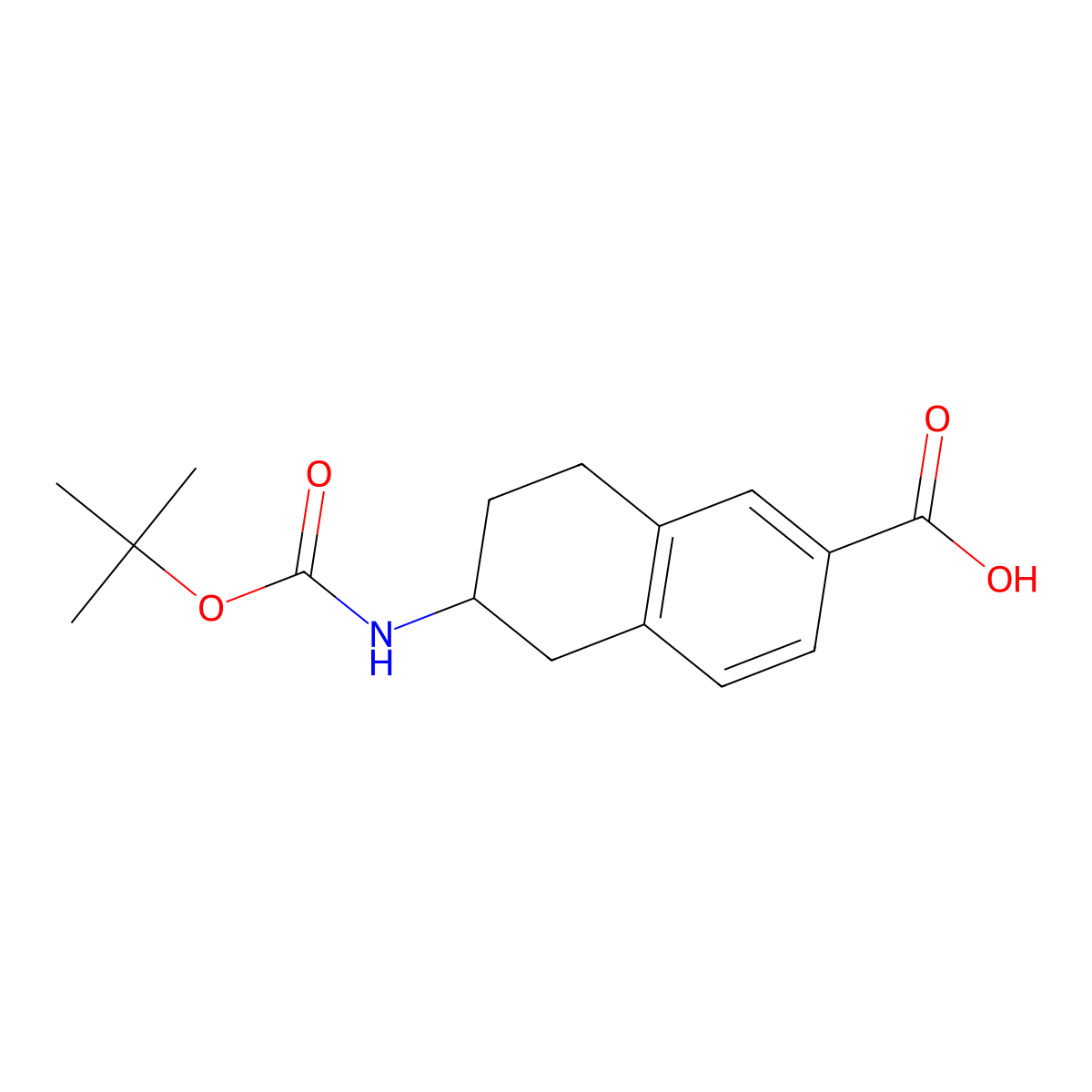 6-{[(Tert-butoxy)carbonyl]amino}-5,6,7,8-tetrahydronaphthalene-2-carboxylic acid molecular structure, CAS 149505-97-5
