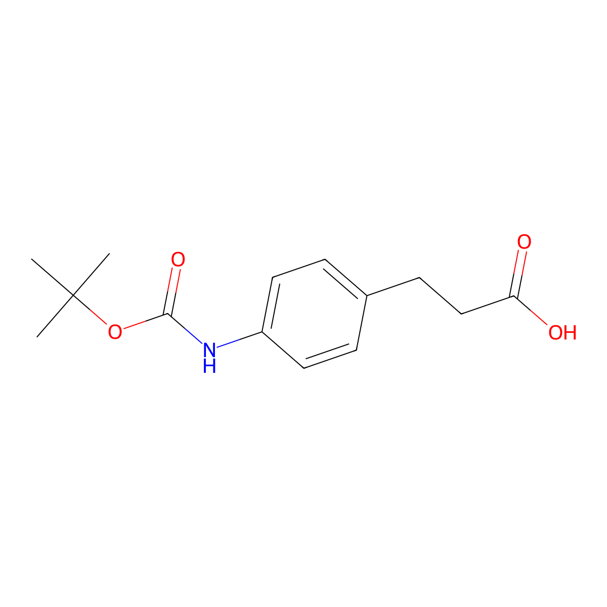 3-(4-{[(Tert-butoxy)carbonyl]amino}phenyl)propanoic acid molecular structure, CAS 149506-05-8