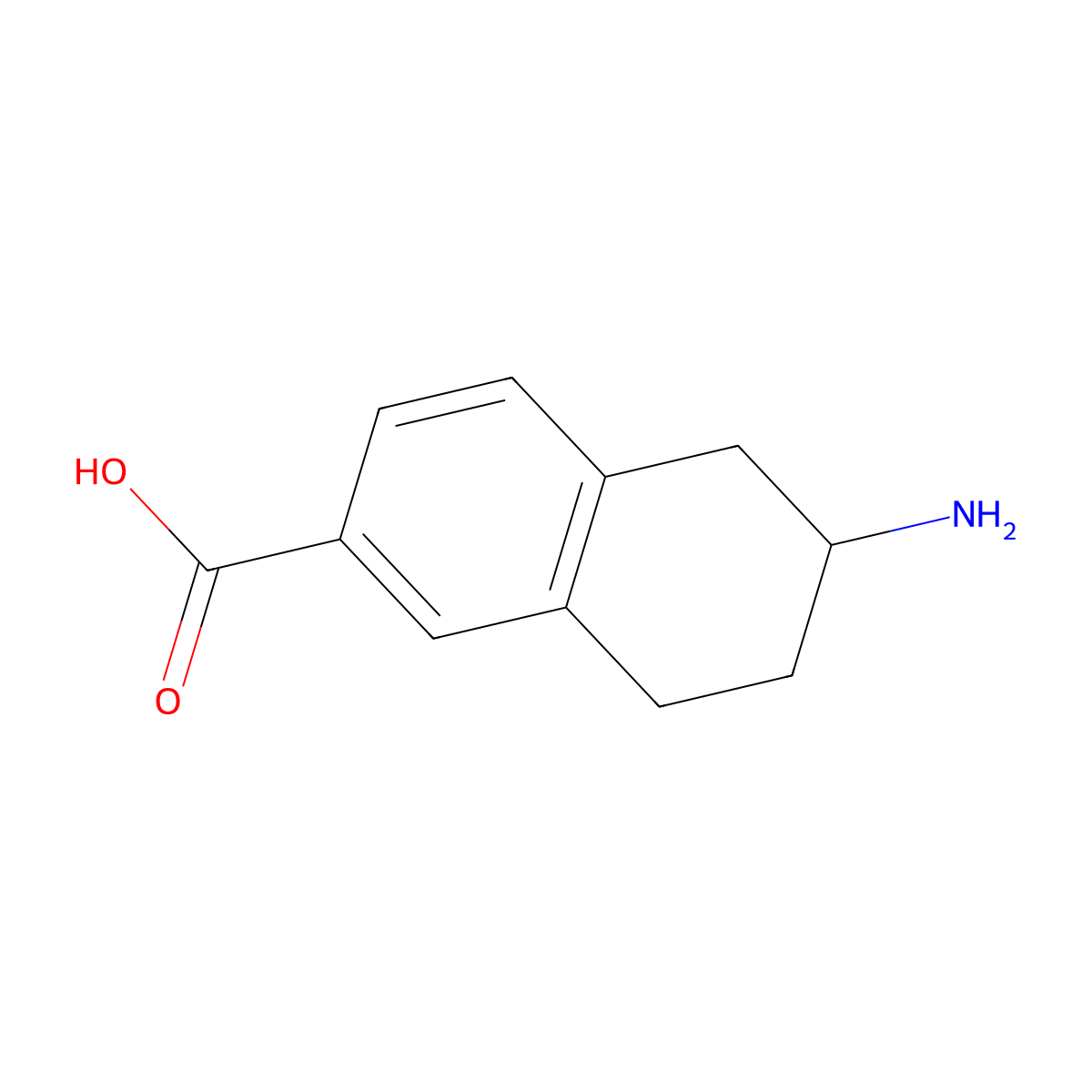6-Amino-5,6,7,8-tetrahydronaphthalene-2-carboxylic acid molecular structure, CAS 149506-14-9