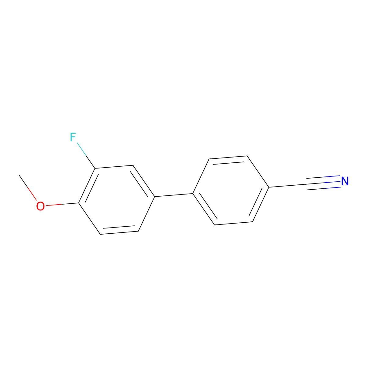 3'-Fluoro-4'-methoxy-[1,1'-biphenyl]-4-carbonitrile molecular structure, CAS 149506-20-7