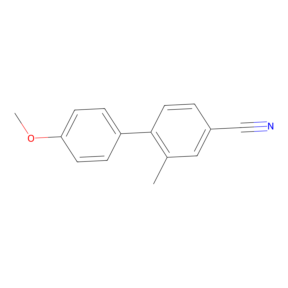 4'-Methoxy-2-methyl-[1,1'-biphenyl]-4-carbonitrile molecular structure, CAS 149506-22-9
