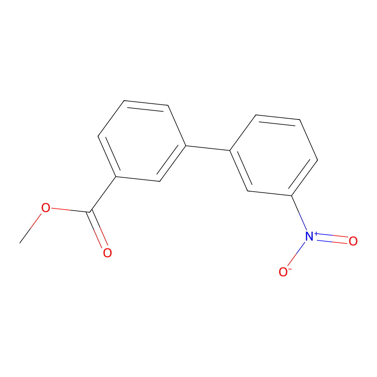Methyl 3-(3-nitrophenyl)benzoate molecular structure, CAS 149506-24-1