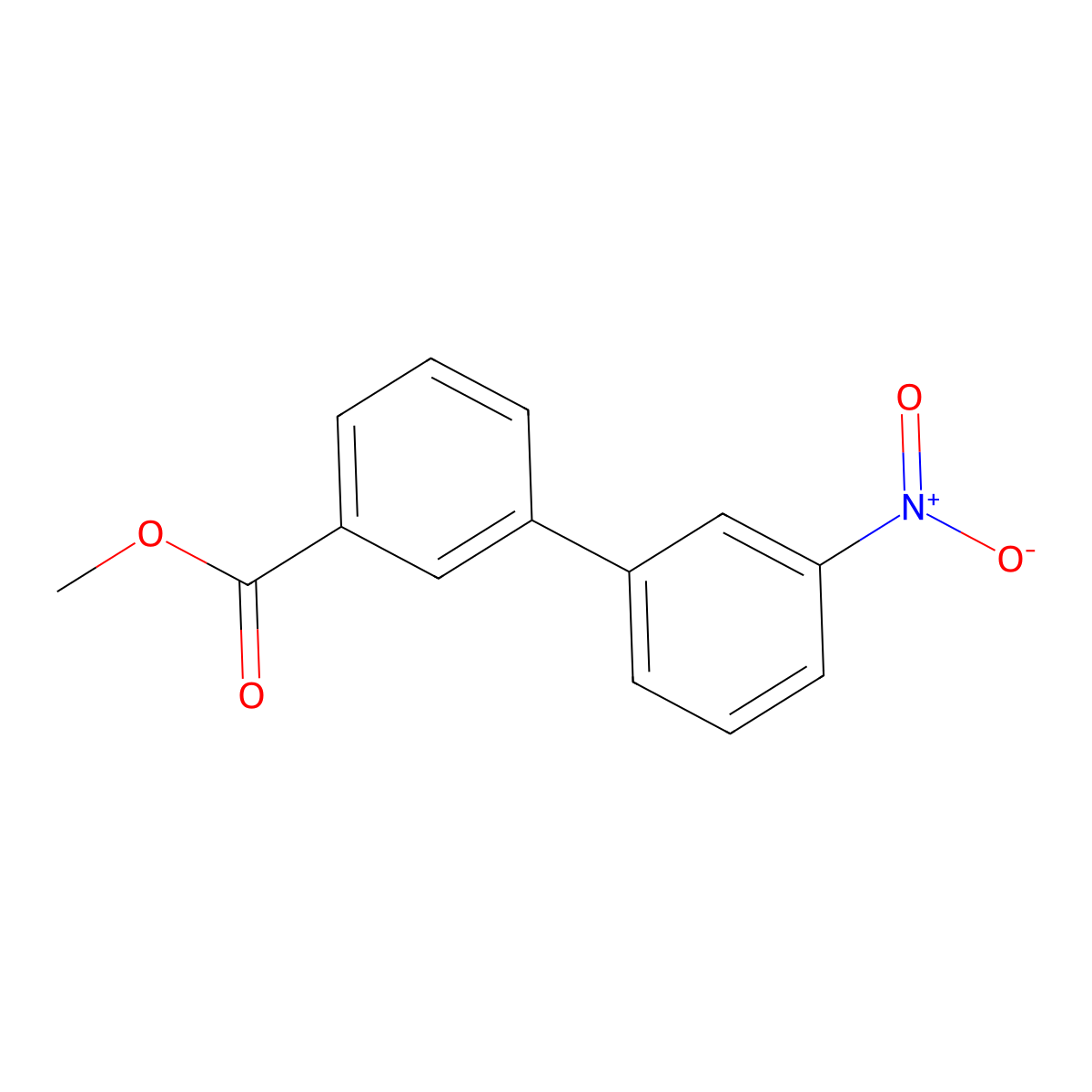 Methyl 3-(3-nitrophenyl)benzoate molecular structure, CAS 149506-24-1