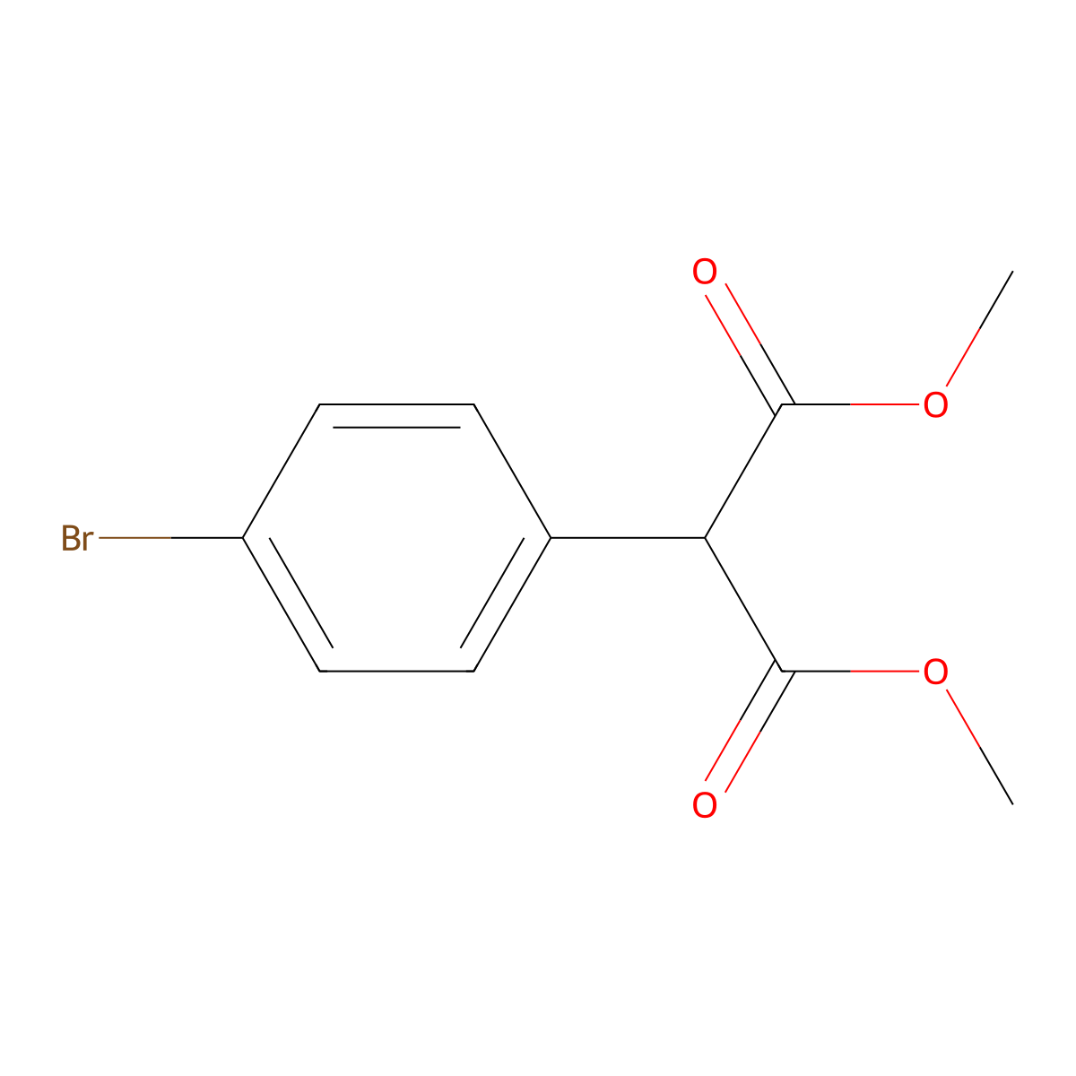 1,3-Dimethyl 2-(4-bromophenyl)propanedioate molecular structure, CAS 149506-35-4