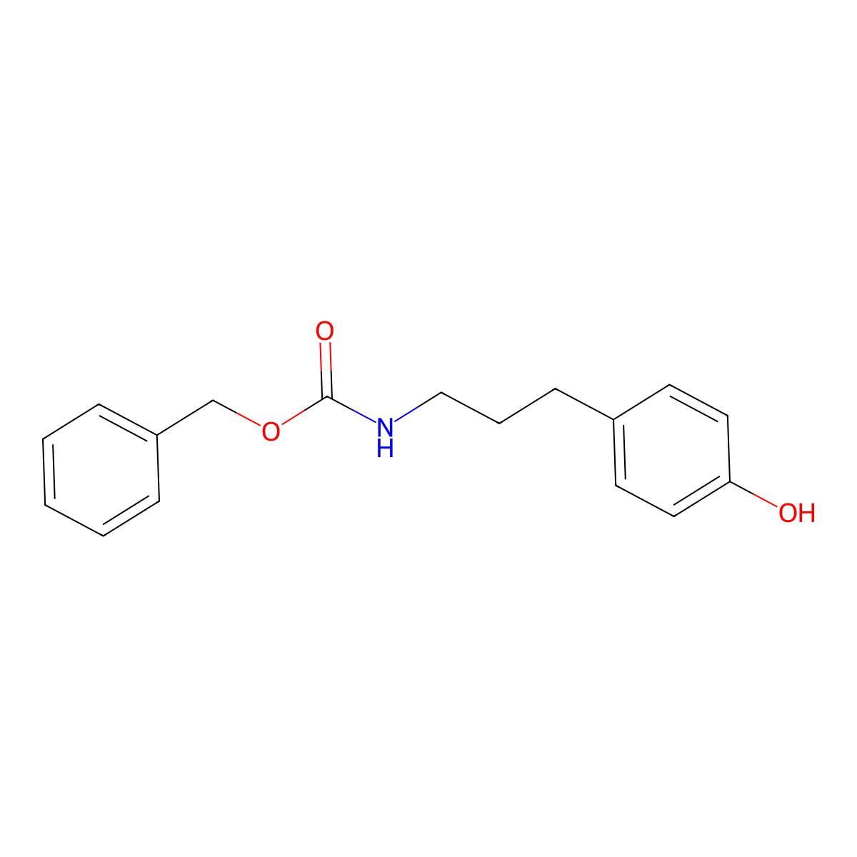 benzyl N-[3-(4-hydroxyphenyl)propyl]carbamate molecular structure, CAS 149506-39-8