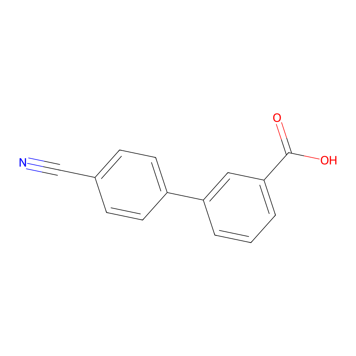 4'-Cyano-biphenyl-3-carboxylic acid molecular structure, CAS 149506-93-4