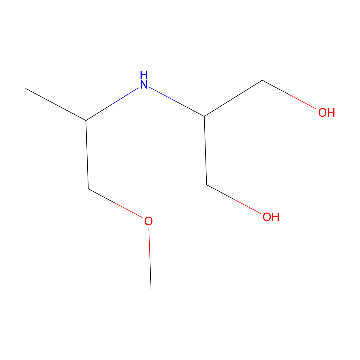 2-[(1-Methoxypropan-2-yl)amino]propane-1,3-diol molecular structure, CAS 1495090-95-3