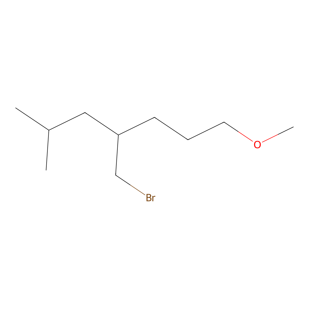 4-(Bromomethyl)-1-methoxy-6-methylheptane molecular structure, CAS 1495092-68-6