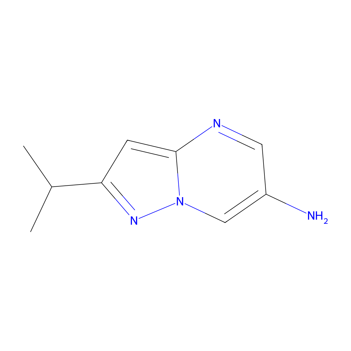 2-(Propan-2-yl)pyrazolo[1,5-a]pyrimidin-6-amine molecular structure, CAS 1495098-48-0
