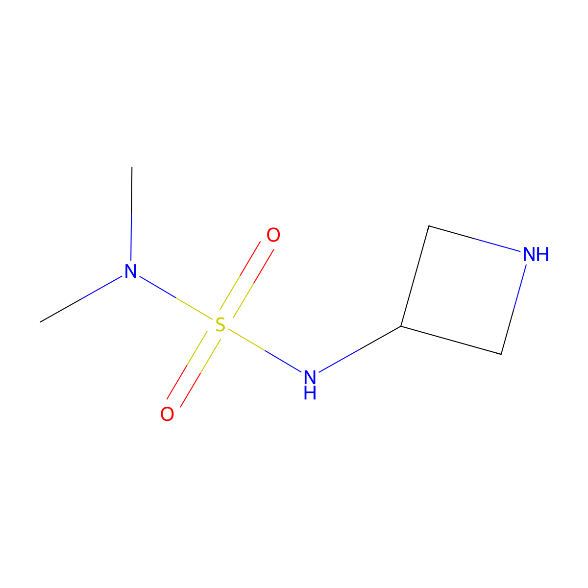 [(Azetidin-3-yl)sulfamoyl]dimethylamine molecular structure, CAS 1495123-52-8