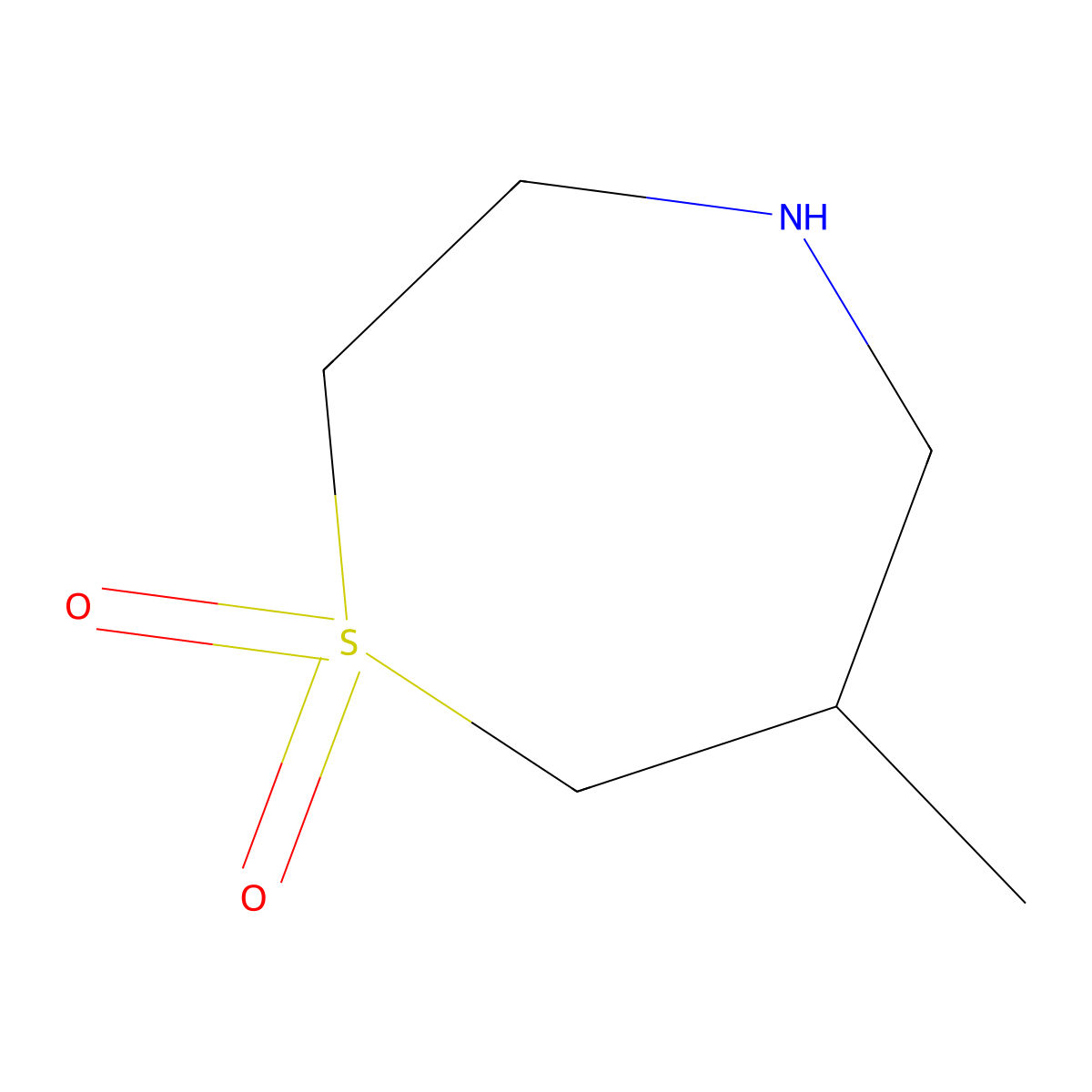 6-Methyl-1lambda6,4-thiazepane-1,1-dione molecular structure, CAS 1495134-83-2