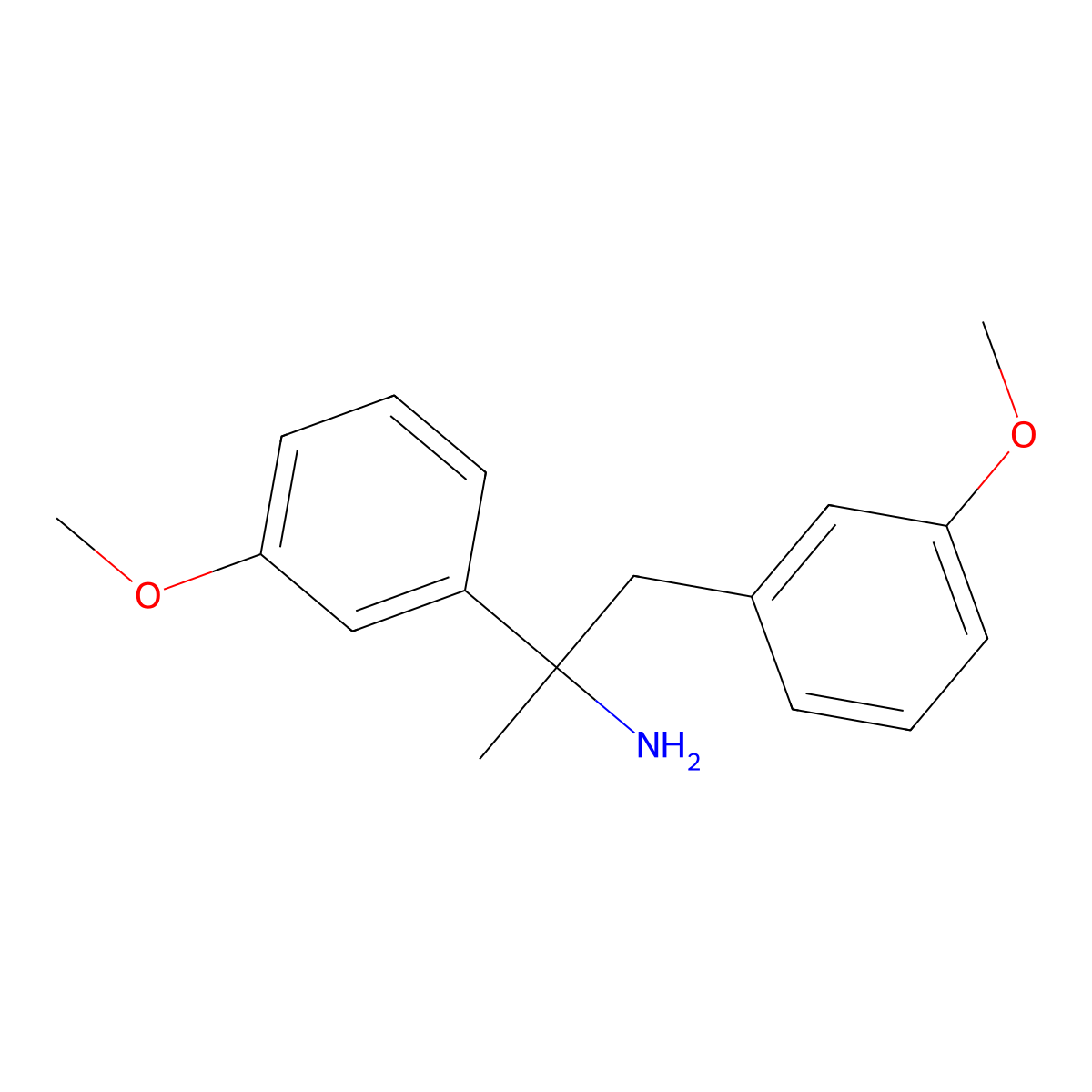 1,2-Bis(3-methoxyphenyl)propan-2-amine molecular structure, CAS 1495135-29-9