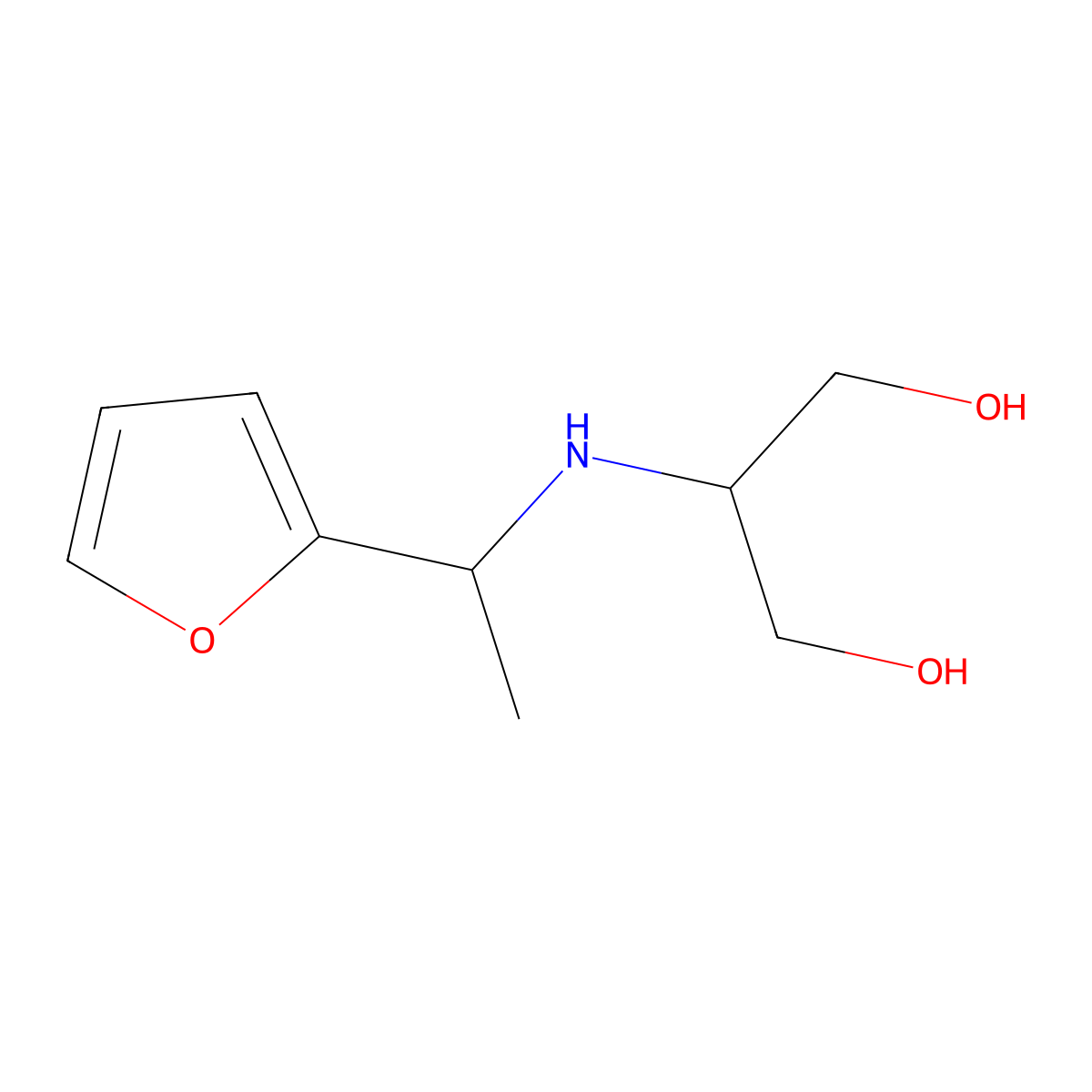 2-{[1-(Furan-2-yl)ethyl]amino}propane-1,3-diol molecular structure, CAS 1495151-87-5