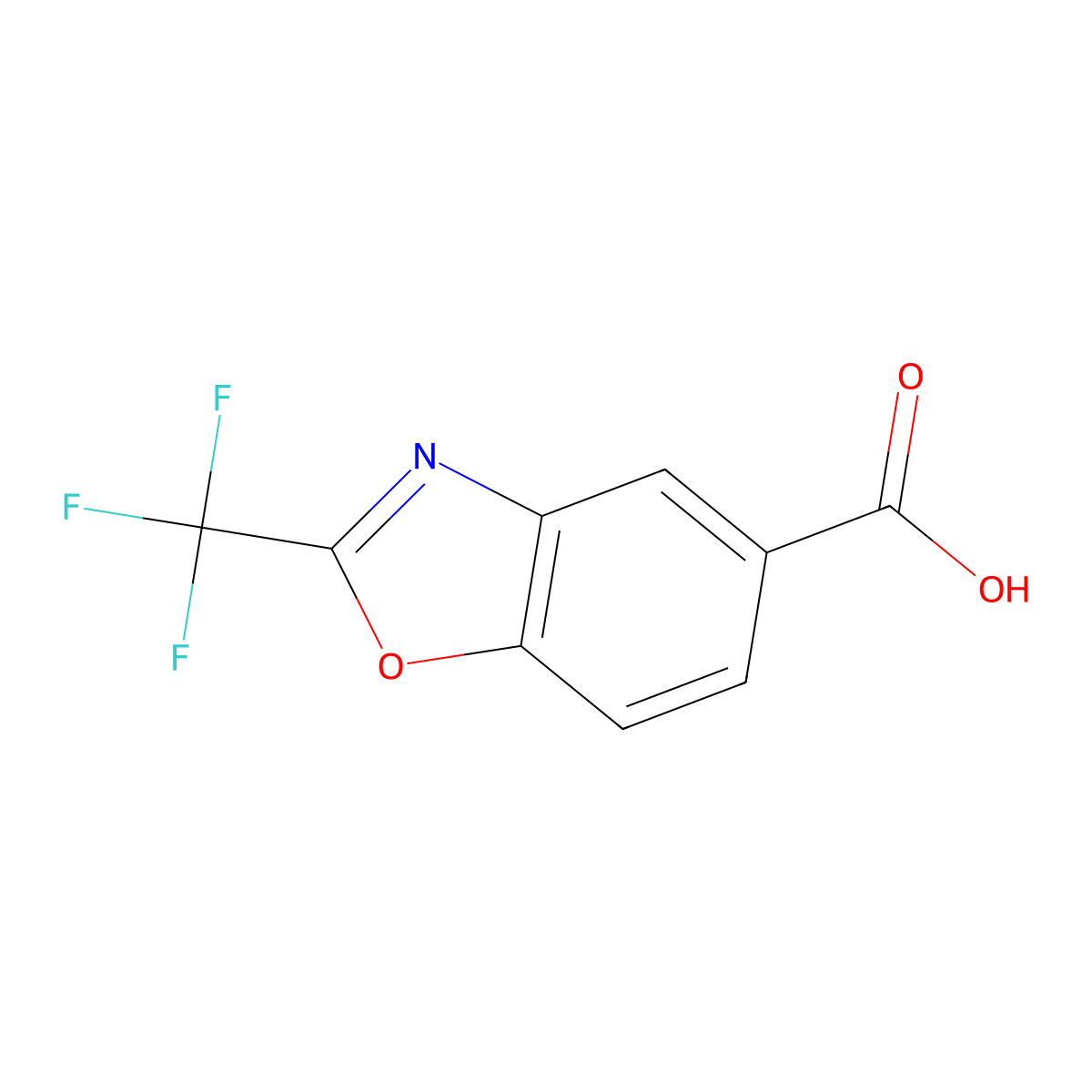 2-(Trifluoromethyl)-1,3-benzoxazole-5-carboxylic acid molecular structure, CAS 1495165-30-4