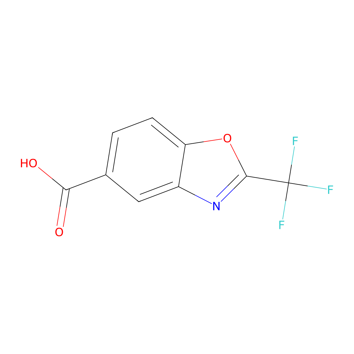 2-(Trifluoromethyl)-1,3-benzoxazole-5-carboxylic acid molecular structure, CAS 1495165-30-4