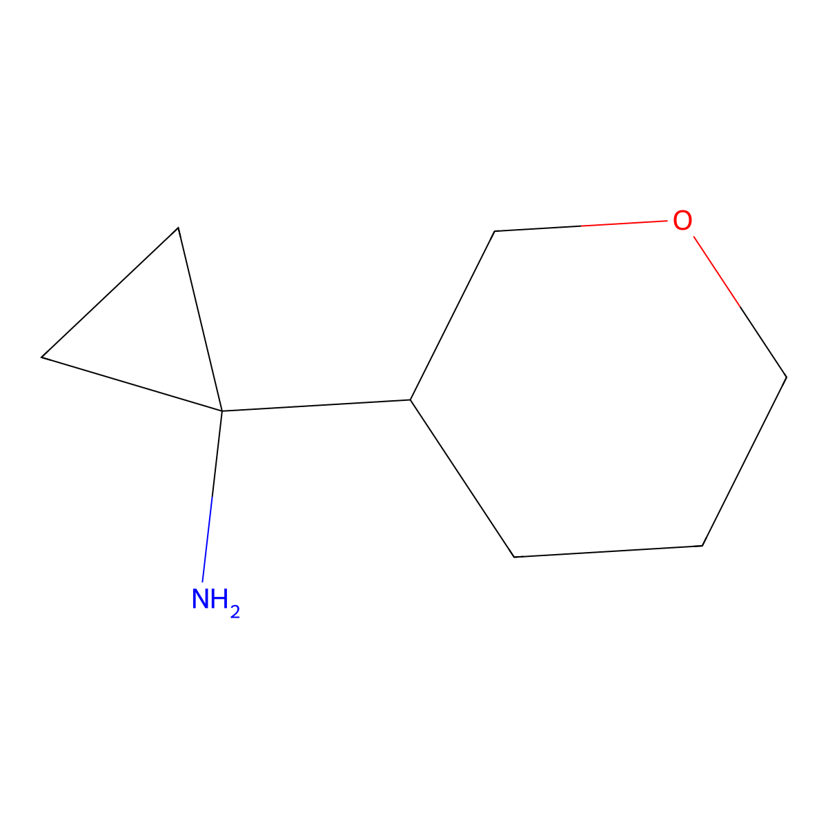 1-(Oxan-3-yl)cyclopropan-1-amine molecular structure, CAS 1495172-96-7