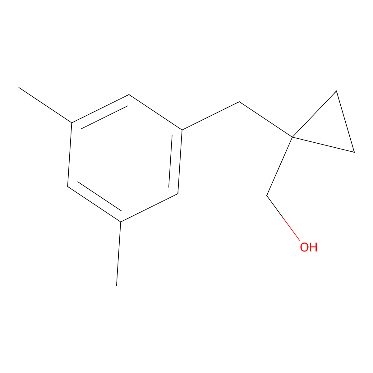 (1-(3,5-Dimethylbenzyl)cyclopropyl)methanol molecular structure, CAS 1495182-70-1