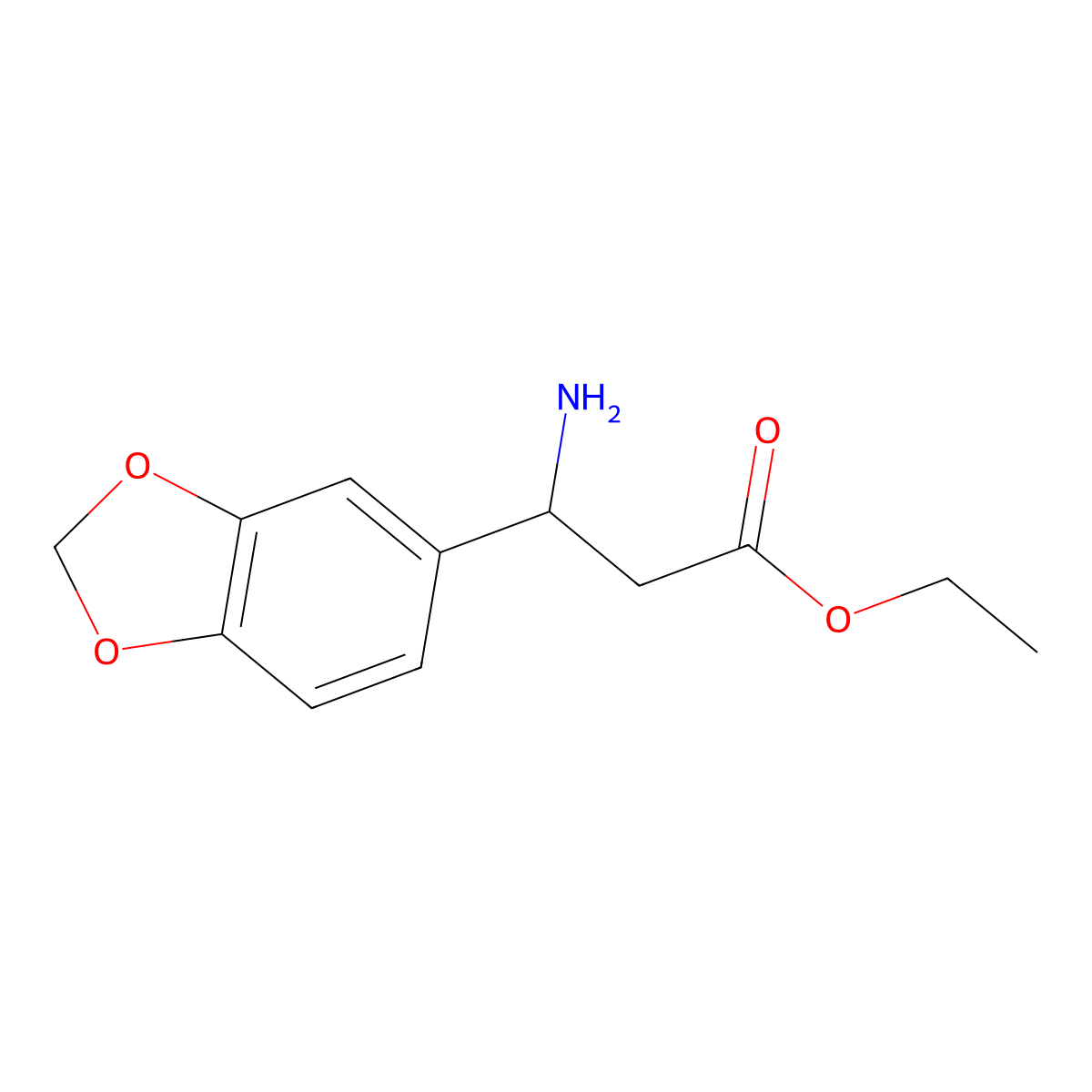 3-Amino-3-benzo[1,3]dioxol-5-yl-propionic acid ethyl ester molecular structure, CAS 149520-05-8