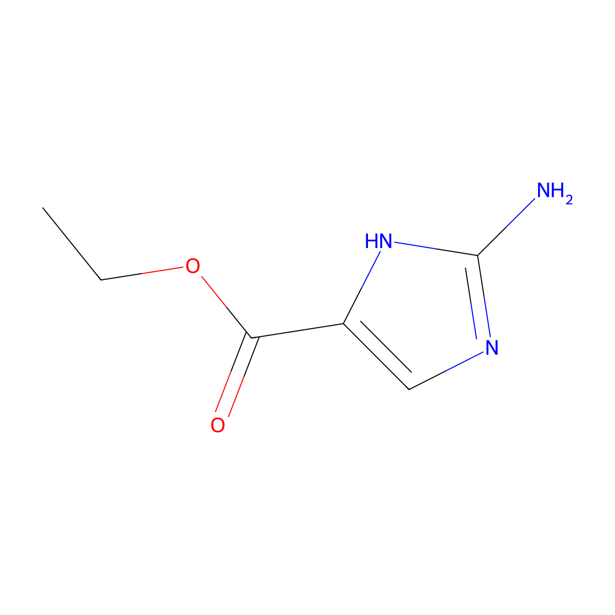 Ethyl 2-amino-1H-imidazole-5-carboxylate molecular structure, CAS 149520-94-5
