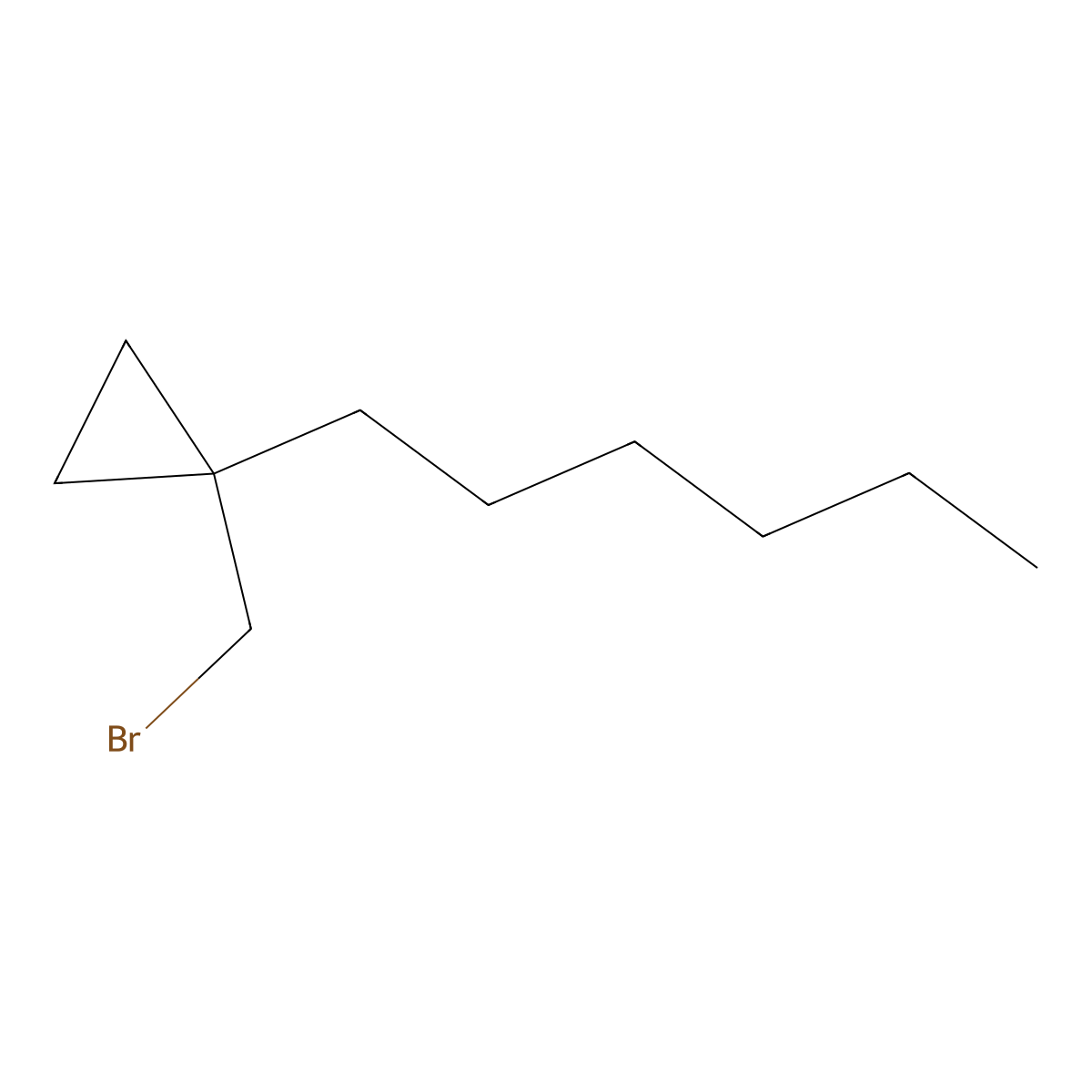 1-(Bromomethyl)-1-hexylcyclopropane molecular structure, CAS 1495203-61-6