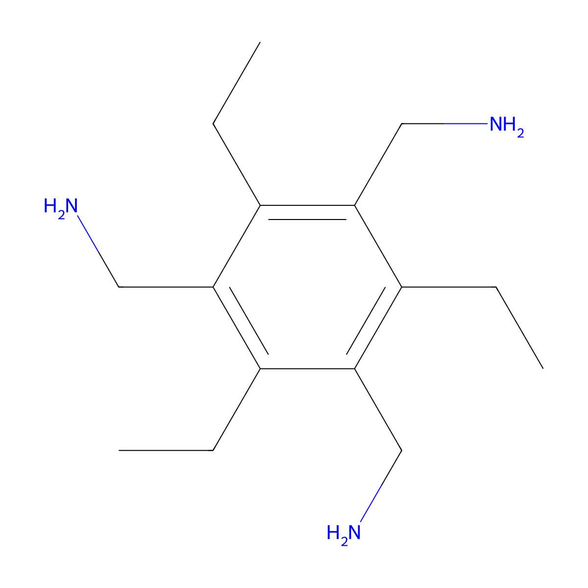 (2,4,6-Triethylbenzene-1,3,5-triyl)trimethanamine molecular structure, CAS 149525-65-5