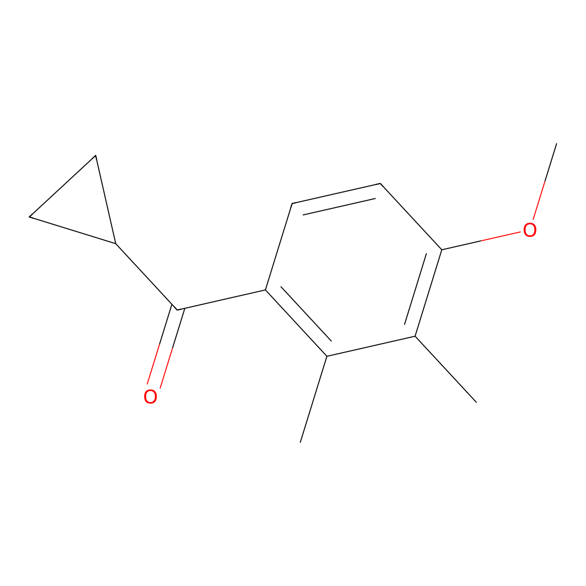 Cyclopropyl(4-methoxy-2,3-dimethylphenyl)methanone molecular structure, CAS 1495264-05-5