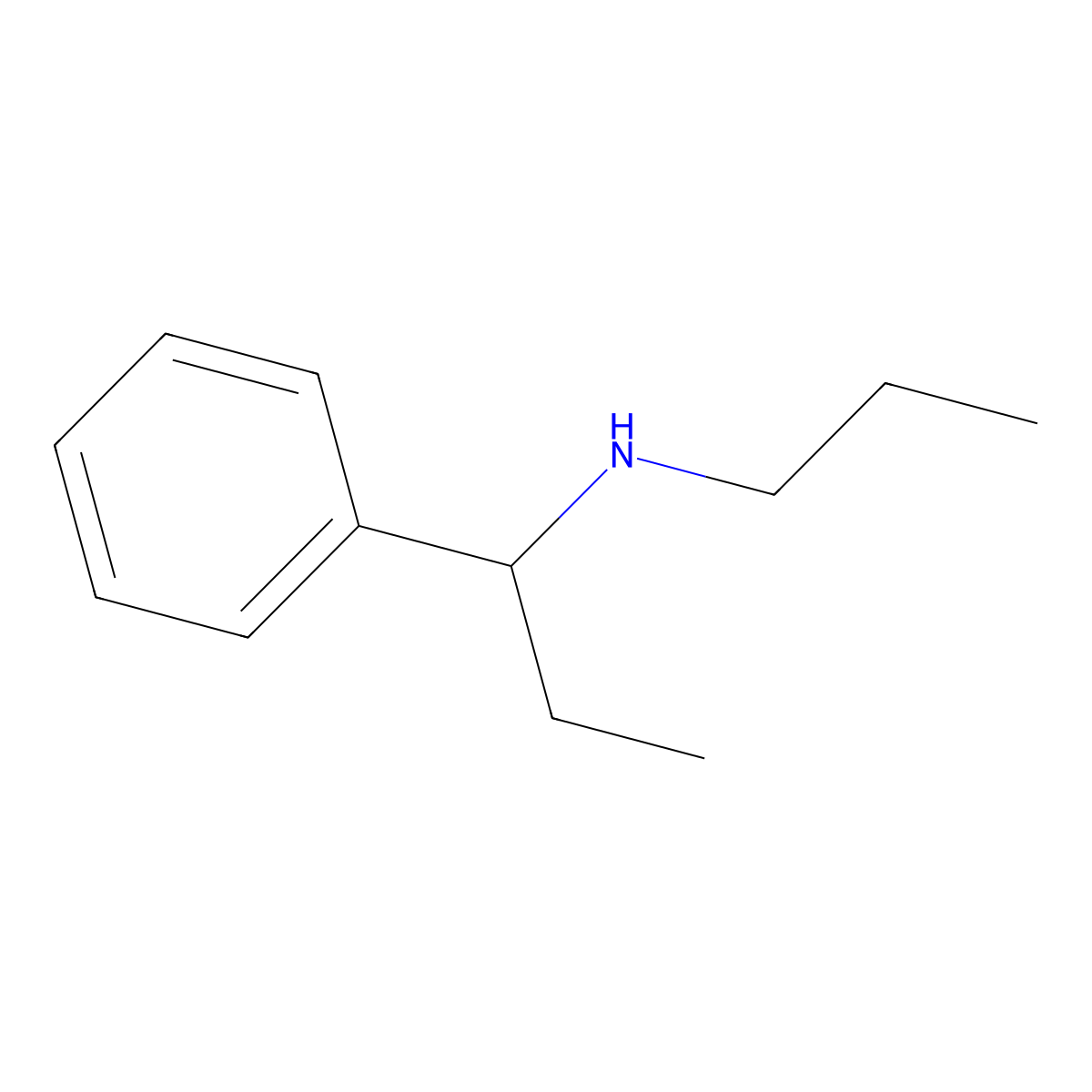 (1-Phenylpropyl)(propyl)amine molecular structure, CAS 149529-57-7
