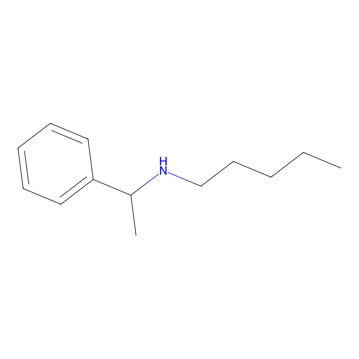 Pentyl(1-phenylethyl)amine molecular structure, CAS 149529-74-8