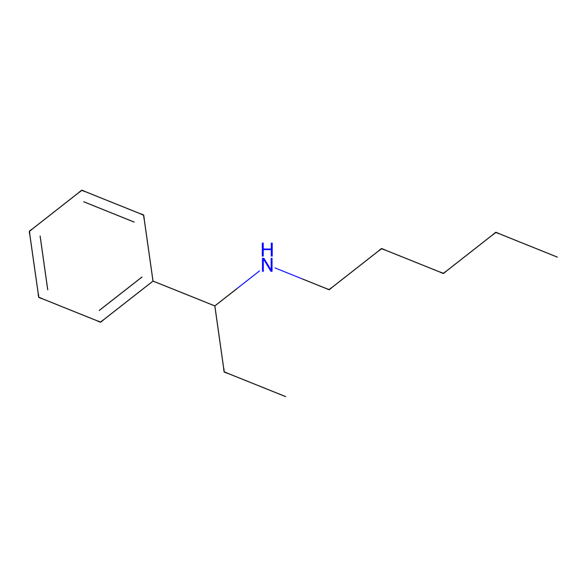 Pentyl(1-phenylpropyl)amine molecular structure, CAS 149529-75-9