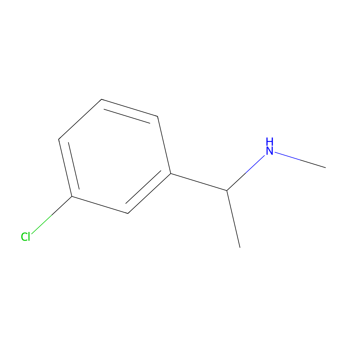(1-(3-Chlorophenyl)ethyl)(methyl)amine molecular structure, CAS 149529-99-7