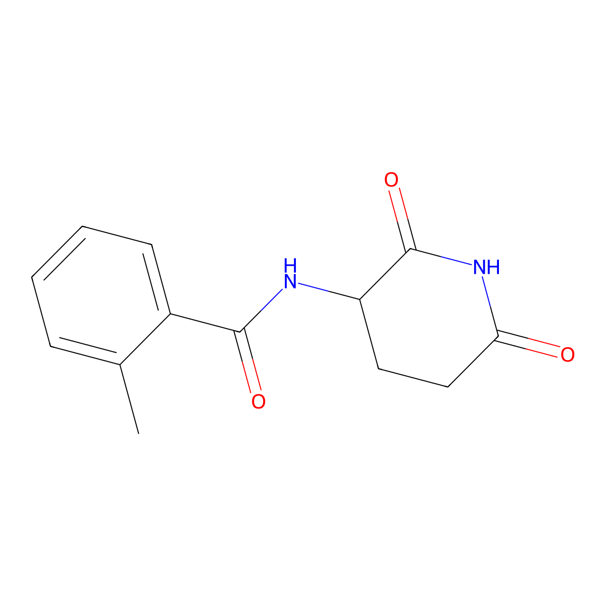 N-(2,6-dioxopiperidin-3-yl)-2-methylbenzamide molecular structure, CAS 1495298-27-5