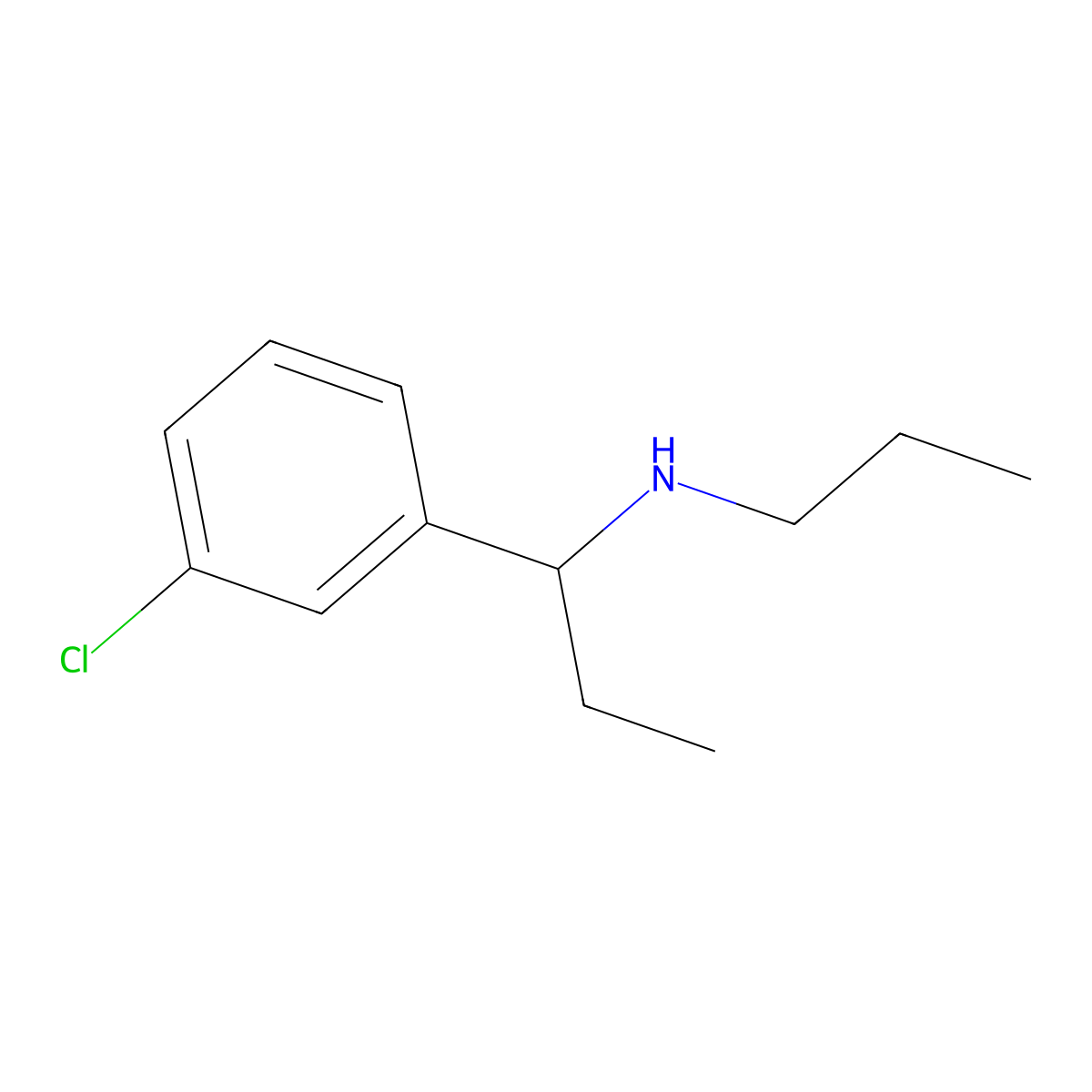 [1-(3-Chlorophenyl)propyl](propyl)amine molecular structure, CAS 149530-03-0