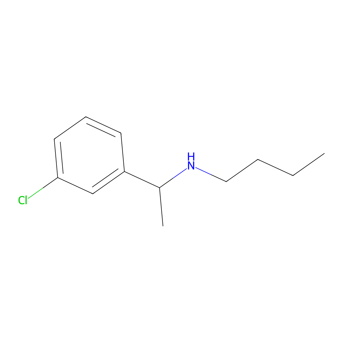 Butyl[1-(3-chlorophenyl)ethyl]amine molecular structure, CAS 149530-05-2